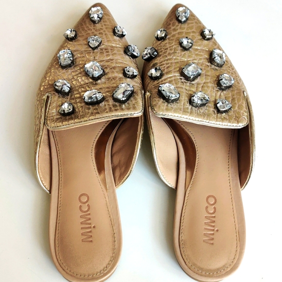 Mimco Shoes - Mimco Flaunt Slipper Ballet Flats Shoes Sandals Heels Size EU39 / AU8